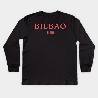 Bilbao Spain Kids Long Sleeve T-Shirt